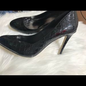 Joey O Black Patterned Size 10 Heels